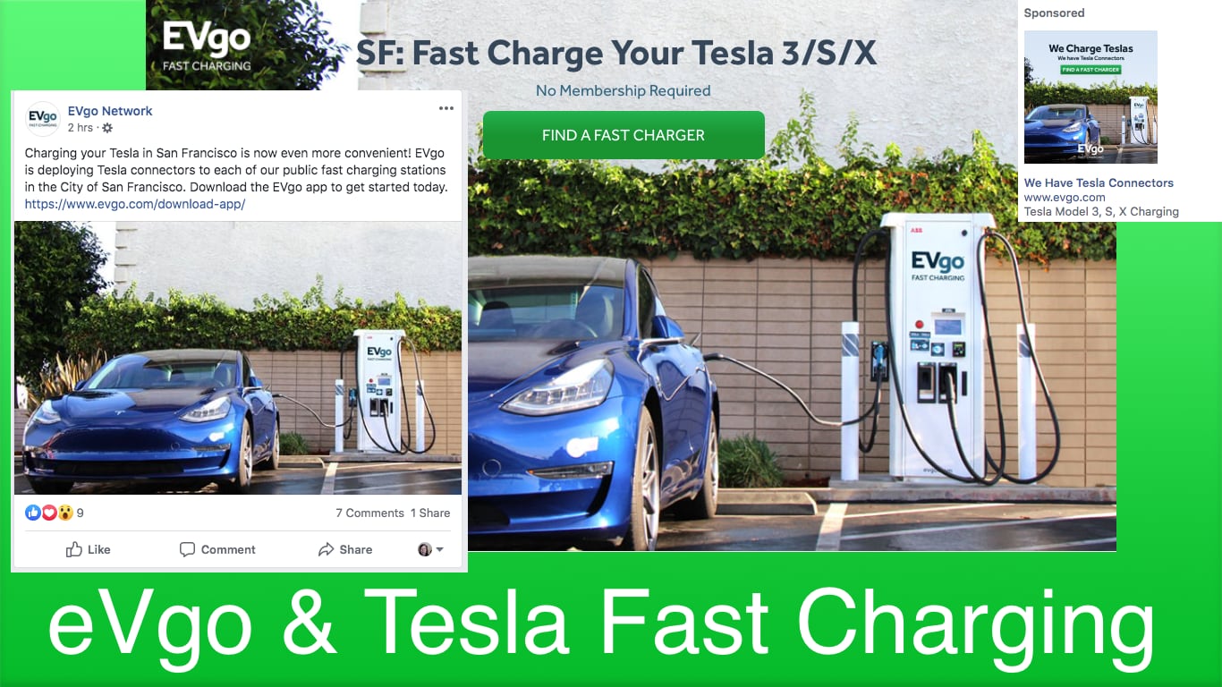 can tesla charge at evgo